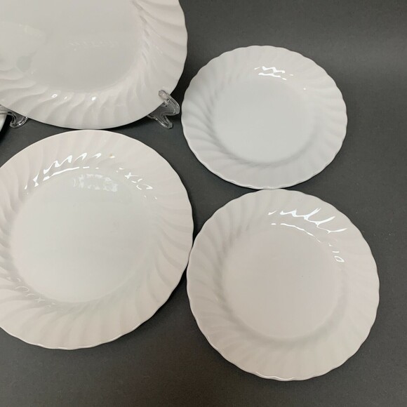 Johnson Bros Brothers White Swirl Salad Bread and Butter Plates Lot of 6 - Picture 4 of 7